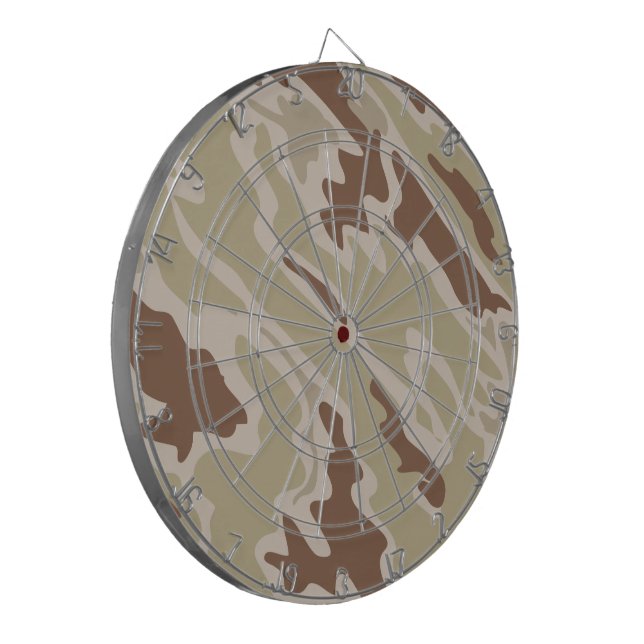 Camouflage Dartboard With Darts (Front Left)