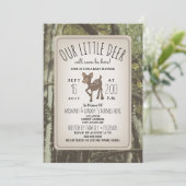 Camouflage Deer Baby Shower Invitation (Standing Front)