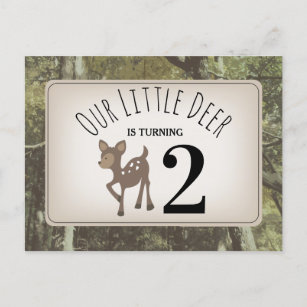 Camouflage Deer Birthday Invitation Postcard
