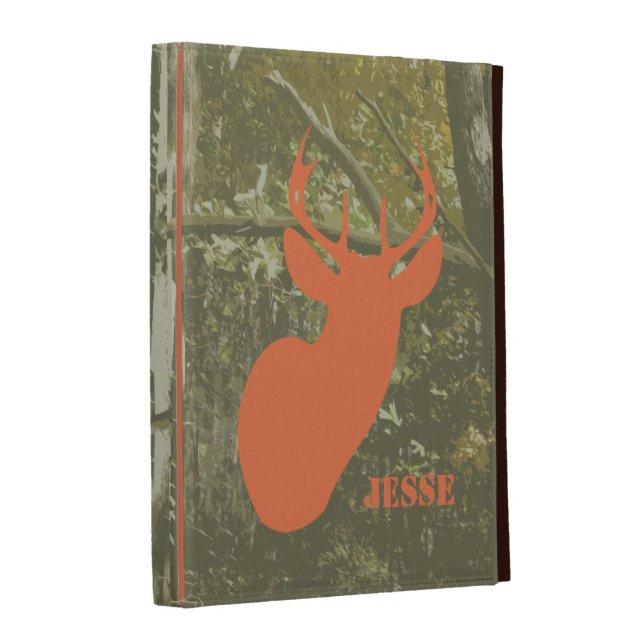 Camouflage & Deer Head iPad Folio Case (Front Spine)