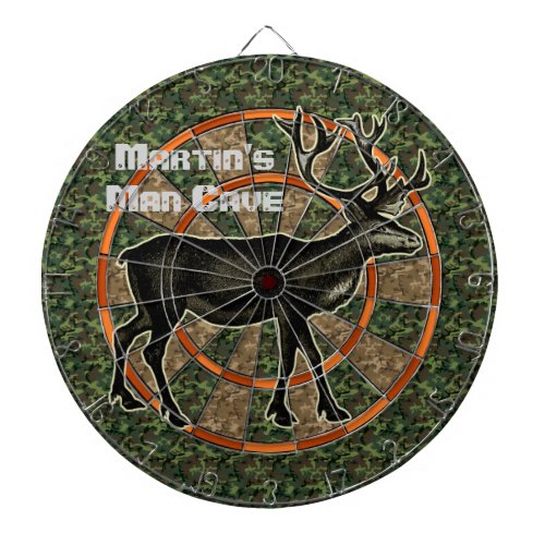 Camouflage Deer Hunter Man Cave Dart Board