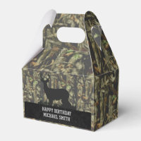 Camouflage Deer Hunting Men's Birthday Favor Boxes