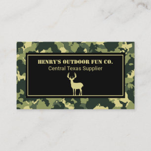 Camouflage Deer Outdoor Business Card