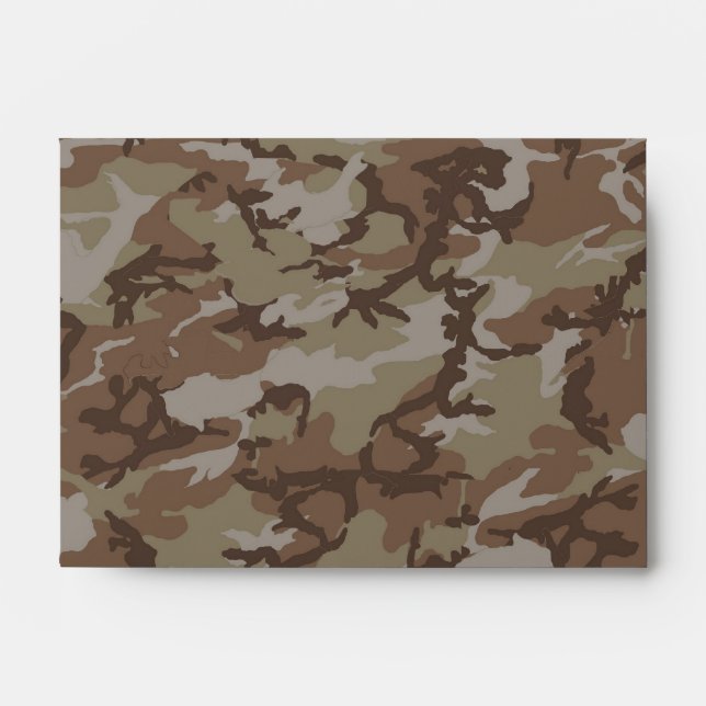 Camouflage Desert Background Template Envelope (Front)