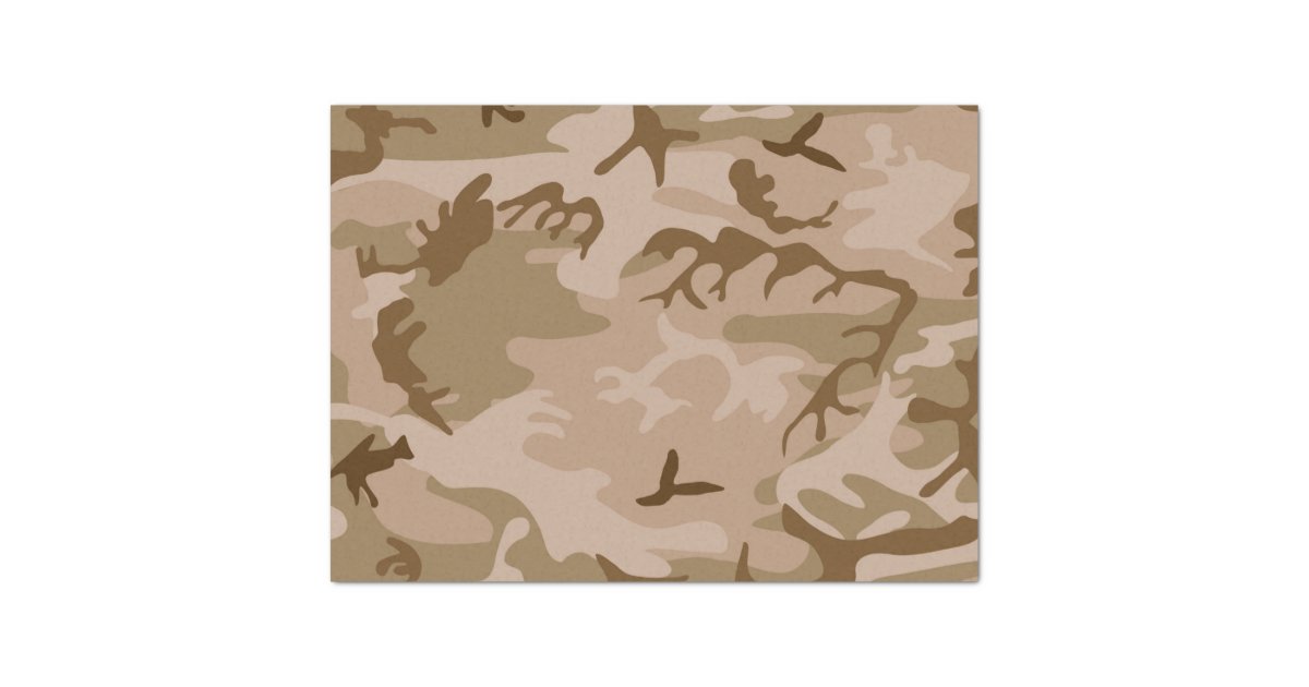 Camouflage Desert Sand Tissue Paper | Zazzle