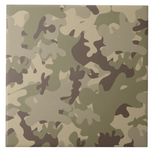 Camouflage design ceramic tile