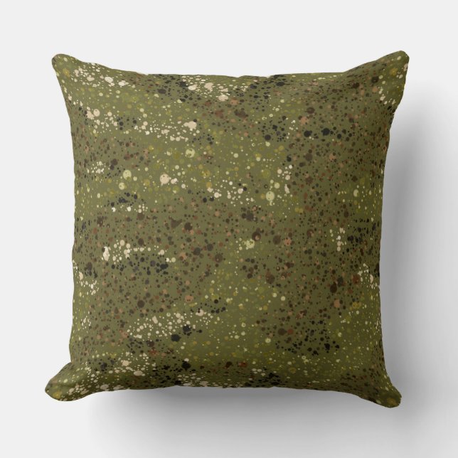 Camouflage Dots Throw Pillow (Front)