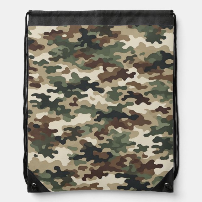 Camouflage Drawstring Bag (Front)