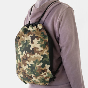 Camouflage Drawstring Bag