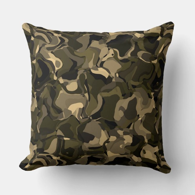 Camouflage Dreams Throw Pillow (Front)