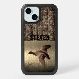 Camouflage Duck Hunting Name Camo Bronze Sports iPhone 15 Case
