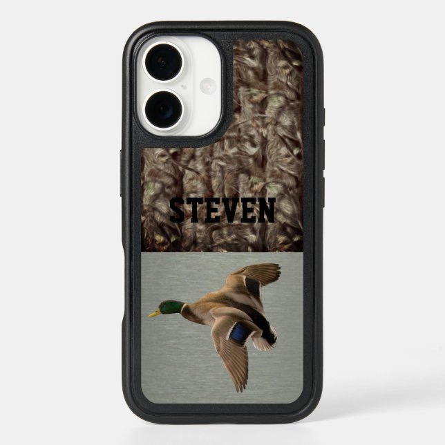 Camouflage Duck Hunting Name Camo Bronze Sports Otterbox iPhone Case (Back)