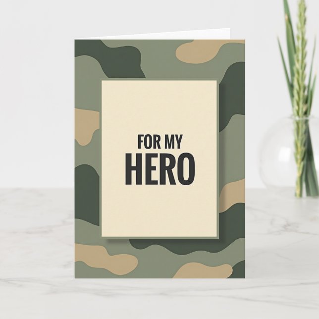 Camouflage Fathers Day Card (Front)