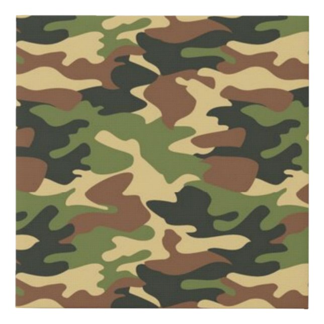 camouflage faux canvas print (Front)