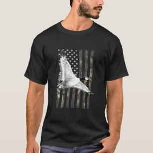 Camouflage Flag Goose Hunting (on Back) T-Shirt