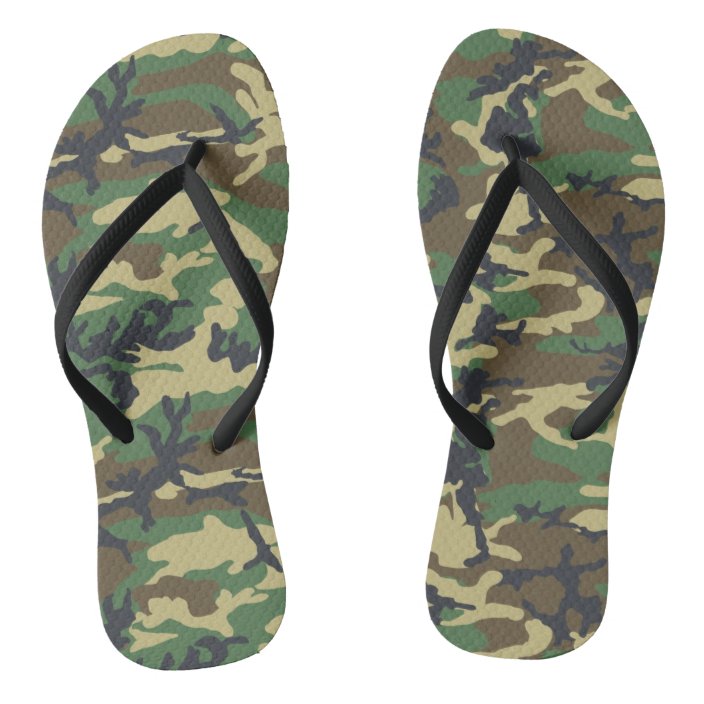 camouflage flip flops womens