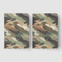 Camouflage Foil Vow Books Unique Wedding Keepsake