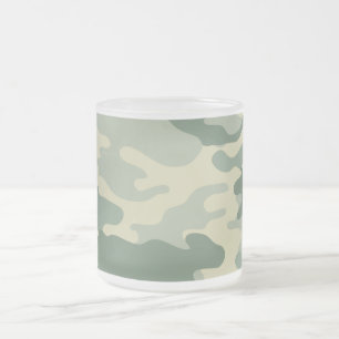 Camouflage Frosted Glass Coffee Mug