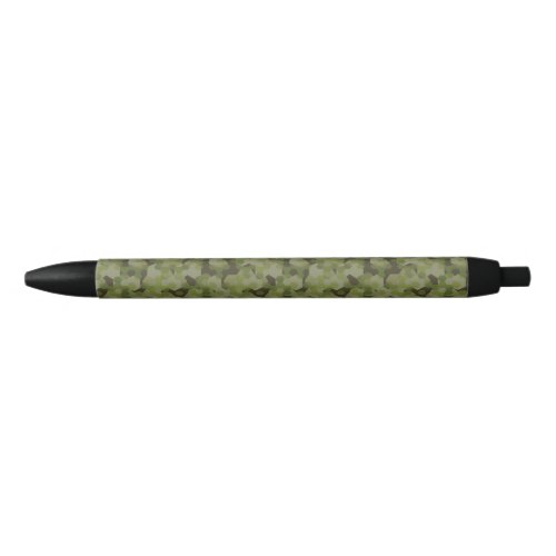 Camouflage geometric hexagon black ink pen