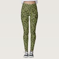 Camouflage geometric hexagon leggings