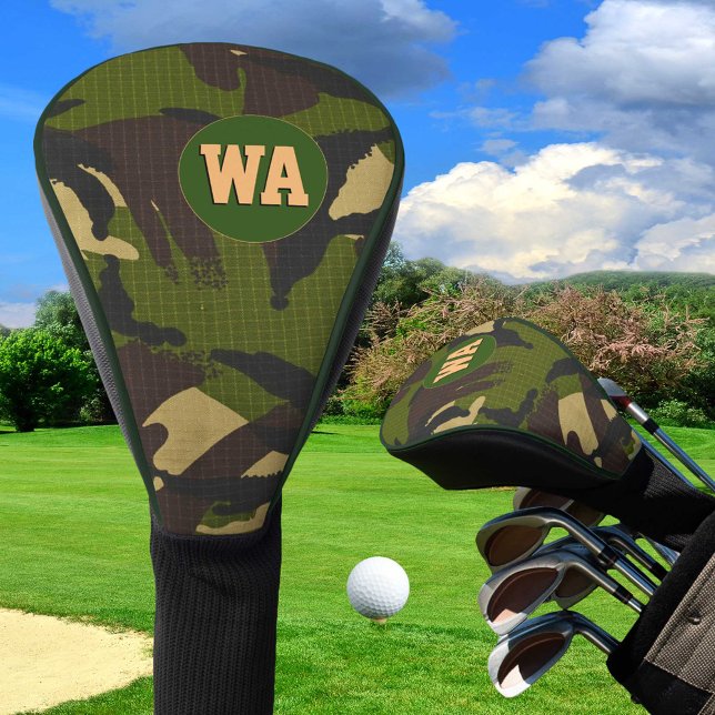 Camouflage Golf Cover, hunter monogrammed, Army Head Cover (Creator Uploaded)