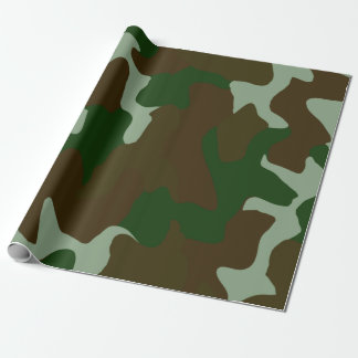 Camouflage Green and Brown Wrapping Paper