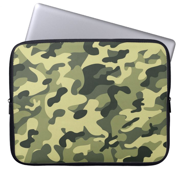 Camouflage Green Army Laptop Case Sleeve | Zazzle.com