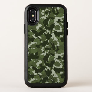 Camouflage Green Army Woodland Camo OtterBox Symmetry iPhone XS Case