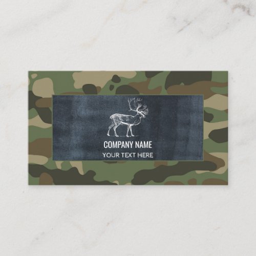 Camouflage Green Camo Army Outdoor Supplies Business Card