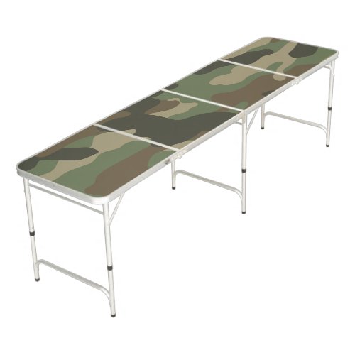 Camouflage Green Camo Army Pattern Beer Pong Table