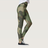 Green Camo Leggings for Women Army / Military Camouflage Pattern