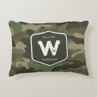 Camouflage Green Camo Army Pattern Monogram  