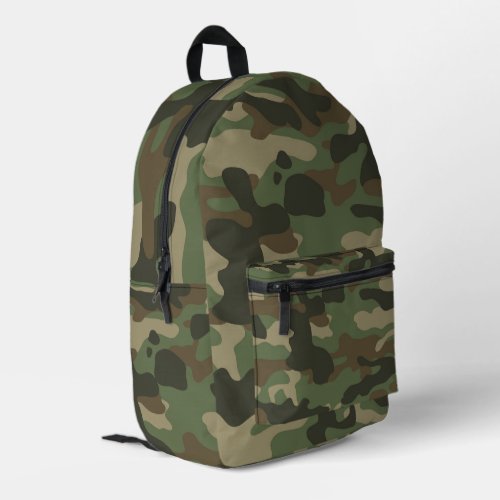 Camouflage Green Camo Army Pattern School Printed Backpack