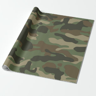 Camouflage Green Camo Army Pattern  Wrapping Paper