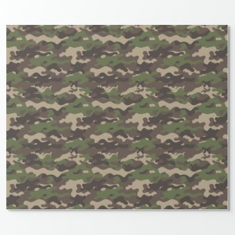 Camouflage Green Camo Army Wrapping Paper | Zazzle