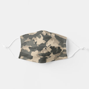 Camouflage Green Camo Tan Desert Woodland Adult Cloth Face Mask