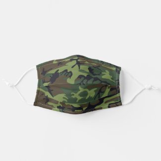 Camouflage Green Camo trendy Cloth Face Mask