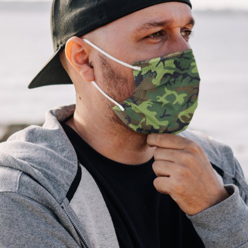 Camouflage Green Camo trendy Pattern Adult Cloth Face Mask