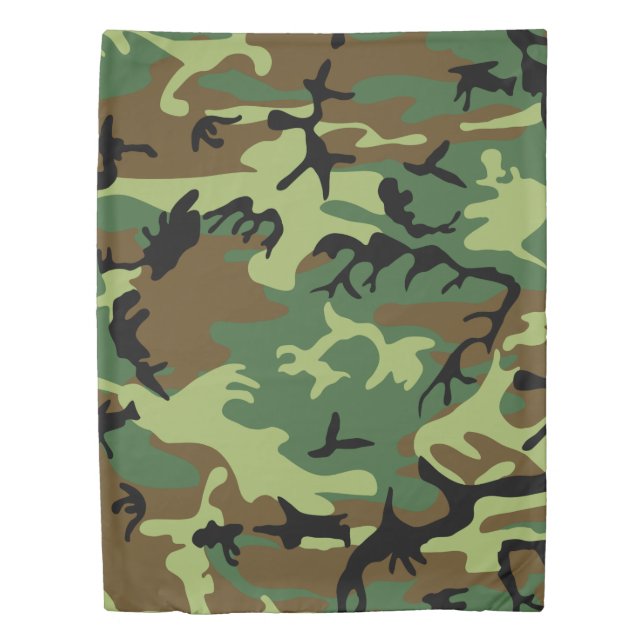 Camouflage Green Duvet Cover (Front)