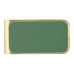 Camouflage Green Gold Finish Money Clip