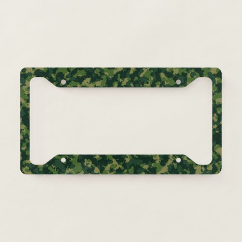 Camouflage Green License Plate Frame