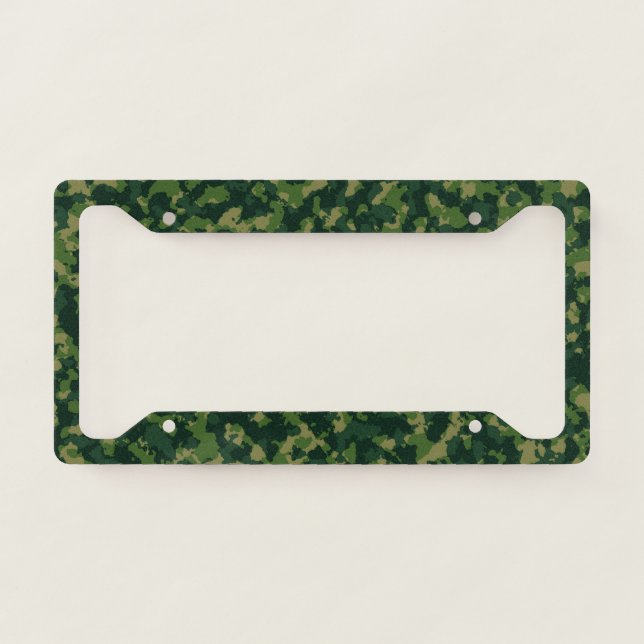 Camouflage Green License Plate Frame (Front)