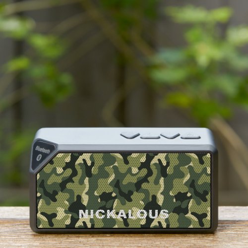 Camouflage Green Personalized Bluetooth Speaker