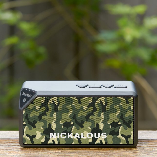 Camouflage Green Personalized Bluetooth Speaker (Insitu(Outdoor))