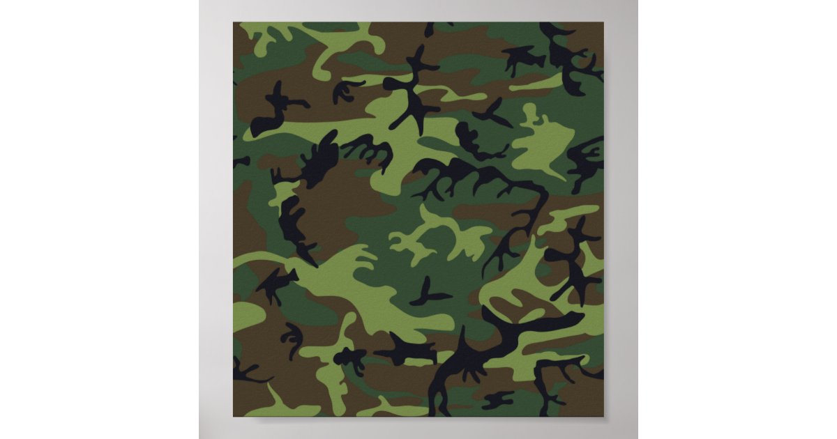 Camouflage Green Poster | Zazzle