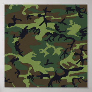 Camouflage Green Poster