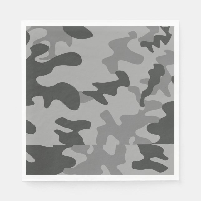 Camouflage Grey Accessories Napkins (Front)