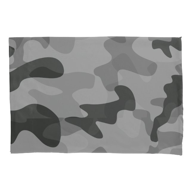 Camouflage Grey Accessories Pillow Case (Front)