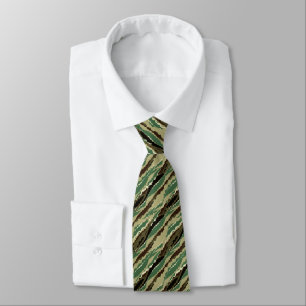 Camouflage Hakki spotted striped pattern Neck Tie