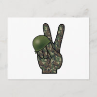 Camouflage Hand Victory / Peace Sign